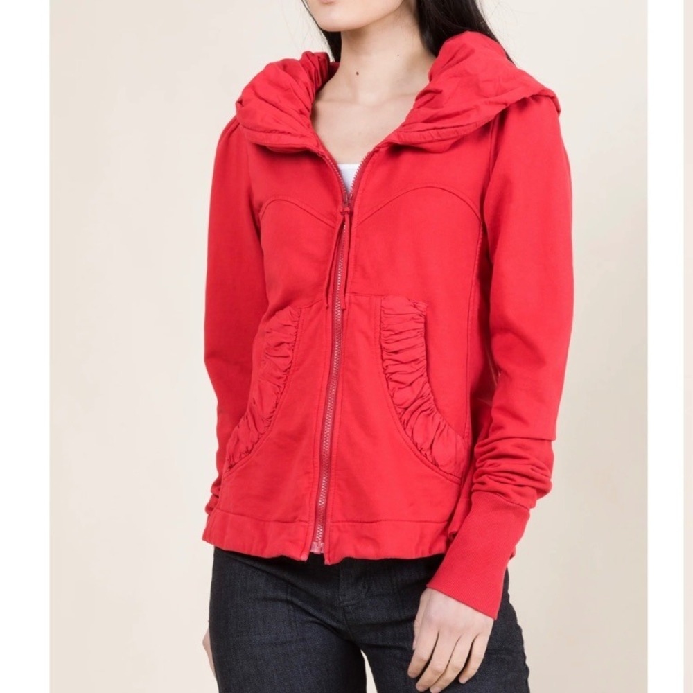 Prairie Underground XS Organic Cotton Cloak Hoodie XS Coral Pink‎